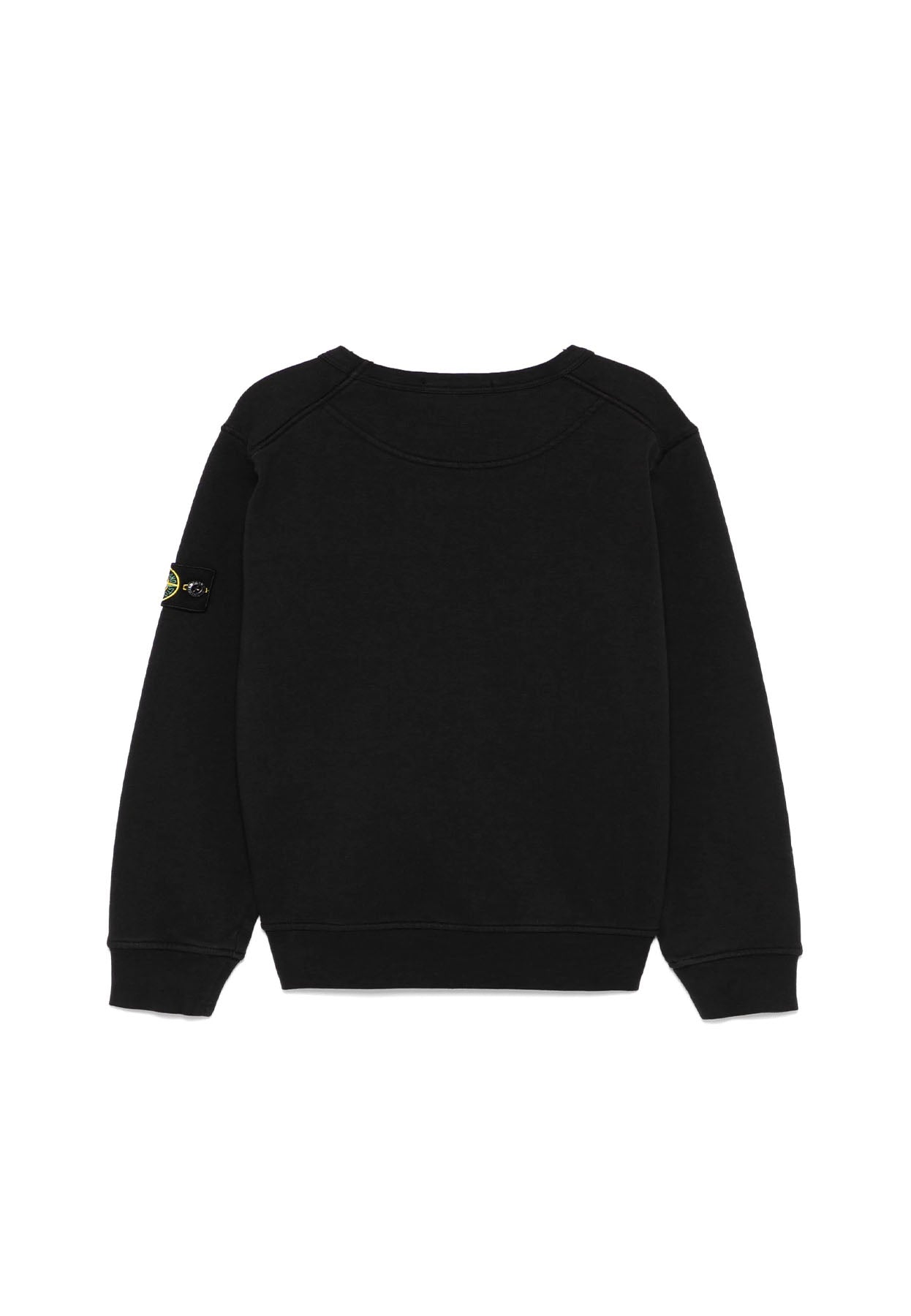 Felpa bambino Stone Island nera in cotone | ViaMonte Shop