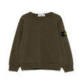 Felpa bambino Stone Island verde scuro in cotone | ViaMonte Shop