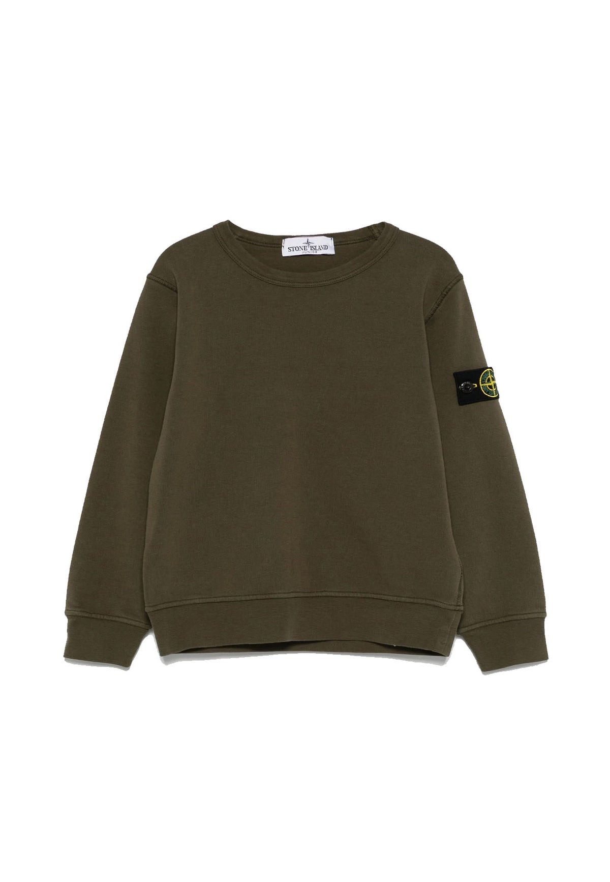Felpa bambino Stone Island verde scuro in cotone | ViaMonte Shop