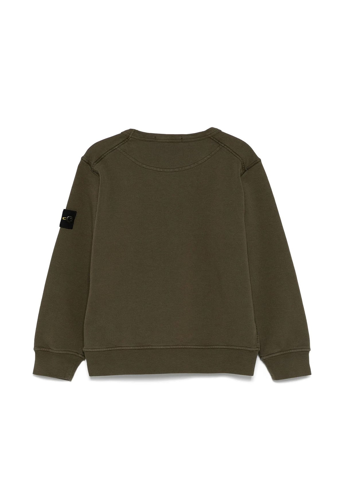 Felpa bambino Stone Island verde scuro in cotone | ViaMonte Shop