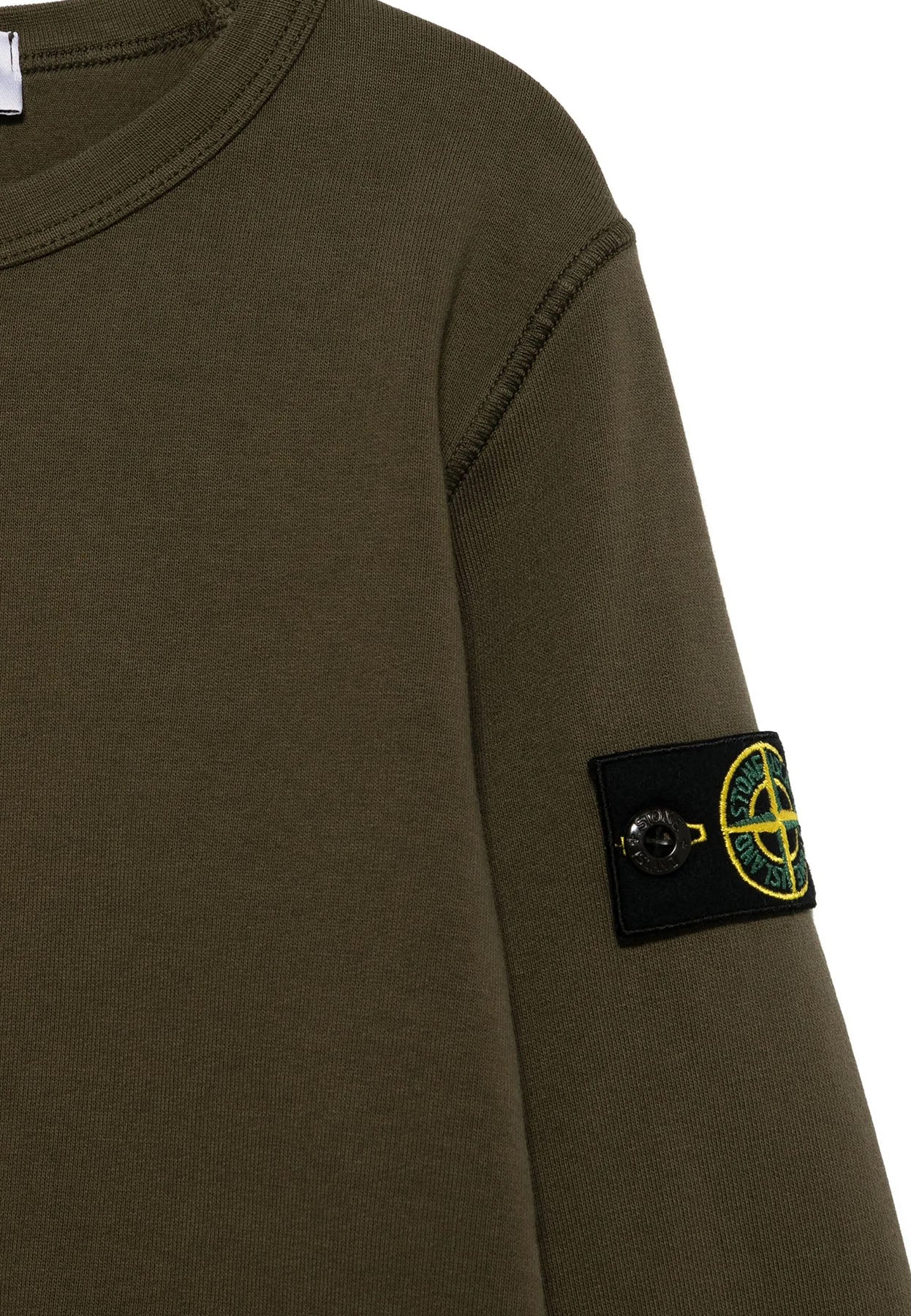 Felpa bambino Stone Island verde scuro in cotone | ViaMonte Shop
