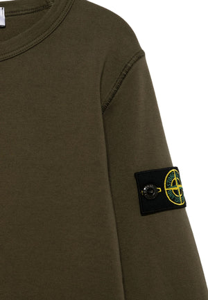 Felpa bambino Stone Island verde scuro in cotone | ViaMonte Shop