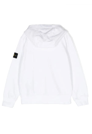 Felpa bambino Stone Island bianca in cotone | ViaMonte Shop