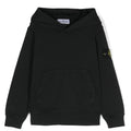 Felpa bambino Stone Island nera in cotone | ViaMonte Shop