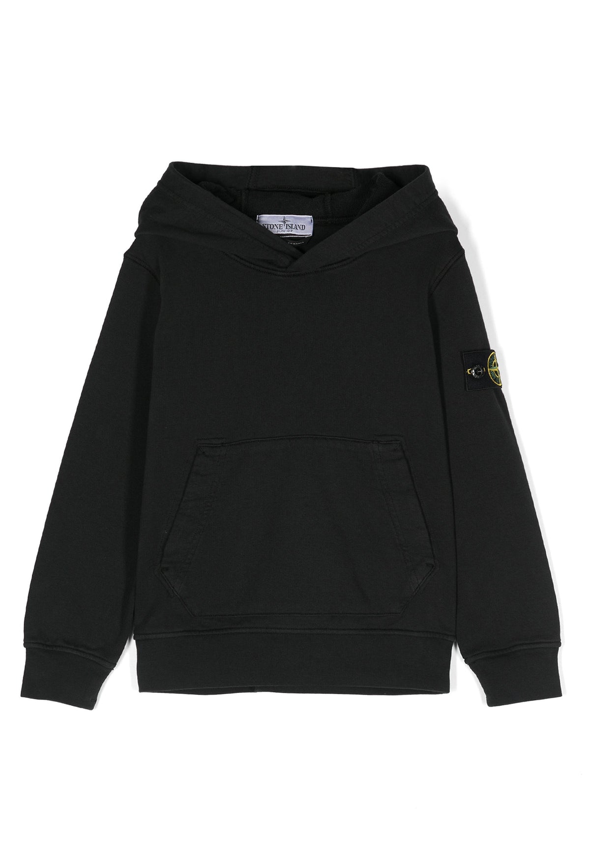 Felpa bambino Stone Island nera in cotone | ViaMonte Shop