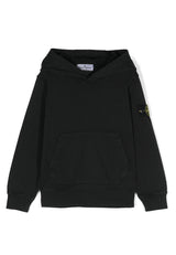 Felpa bambino Stone Island nera in cotone | ViaMonte Shop