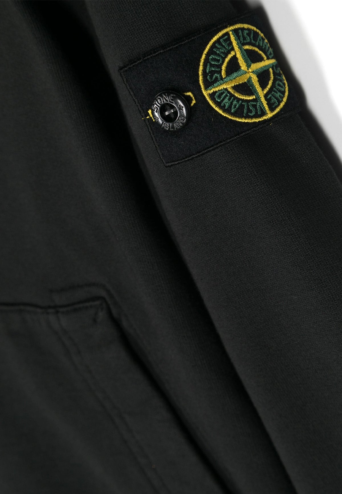 Felpa bambino Stone Island nera in cotone | ViaMonte Shop