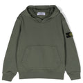 Felpa bambino Stone Island verde scuro in cotone | ViaMonte Shop