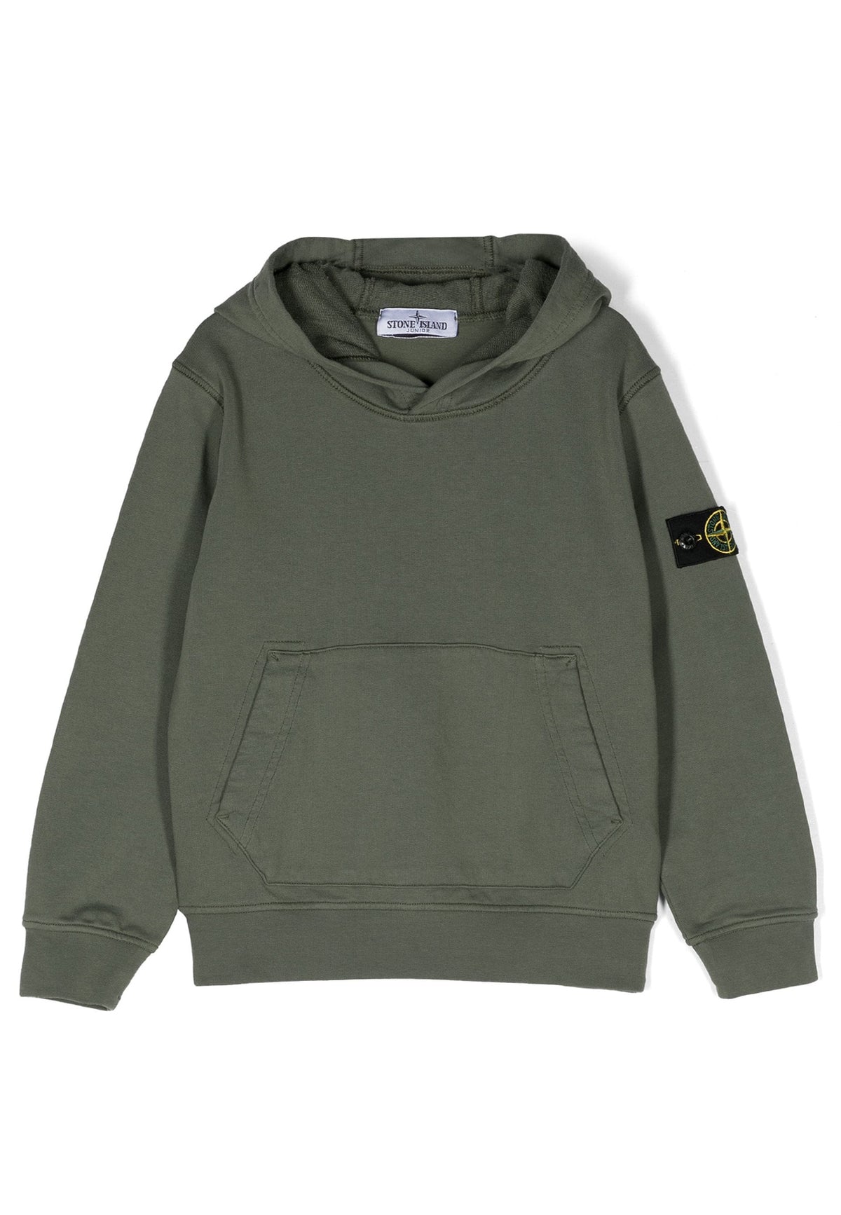 Felpa bambino Stone Island verde scuro in cotone | ViaMonte Shop