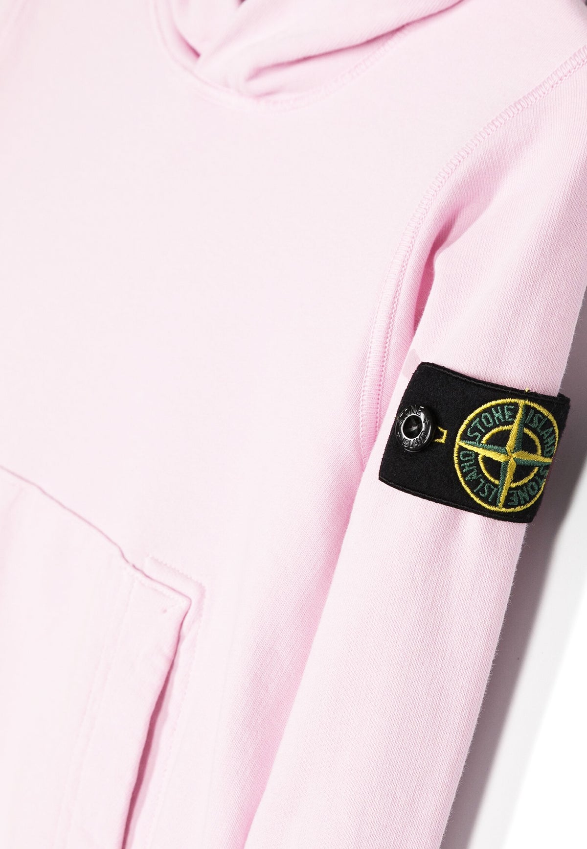 Felpa bambino Stone Island rosa in cotone | ViaMonte Shop