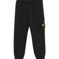 Pantalone sportivo bambino Stone Island nero in cotone | ViaMonte Shop