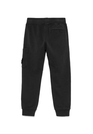 Pantalone sportivo bambino Stone Island nero in cotone | ViaMonte Shop
