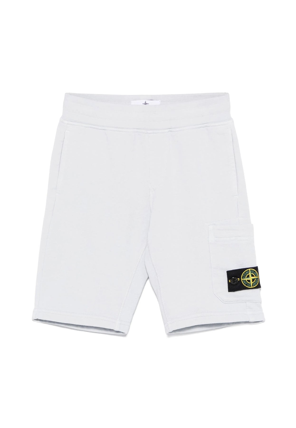 Bermuda bambino Stone Island bianco in cotone | ViaMonte Shop