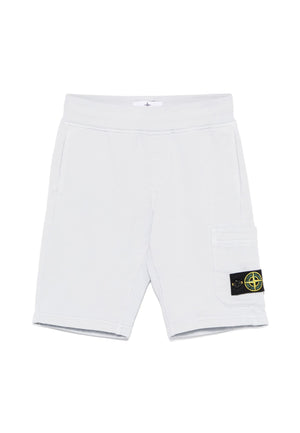 Bermuda bambino Stone Island bianco in cotone | ViaMonte Shop