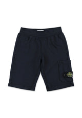 Bermuda bambino Stone Island blu navy in cotone | ViaMonte Shop