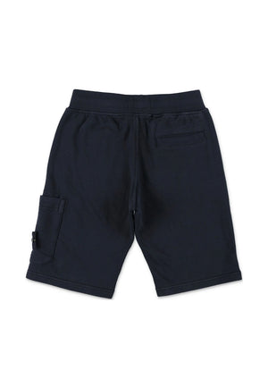 Bermuda bambino Stone Island blu navy in cotone | ViaMonte Shop