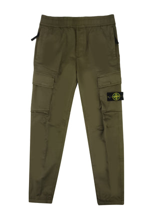 Pantalone cargo bambino Stone Island verde in cotone | ViaMonte Shop