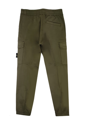 Pantalone cargo bambino Stone Island verde in cotone | ViaMonte Shop