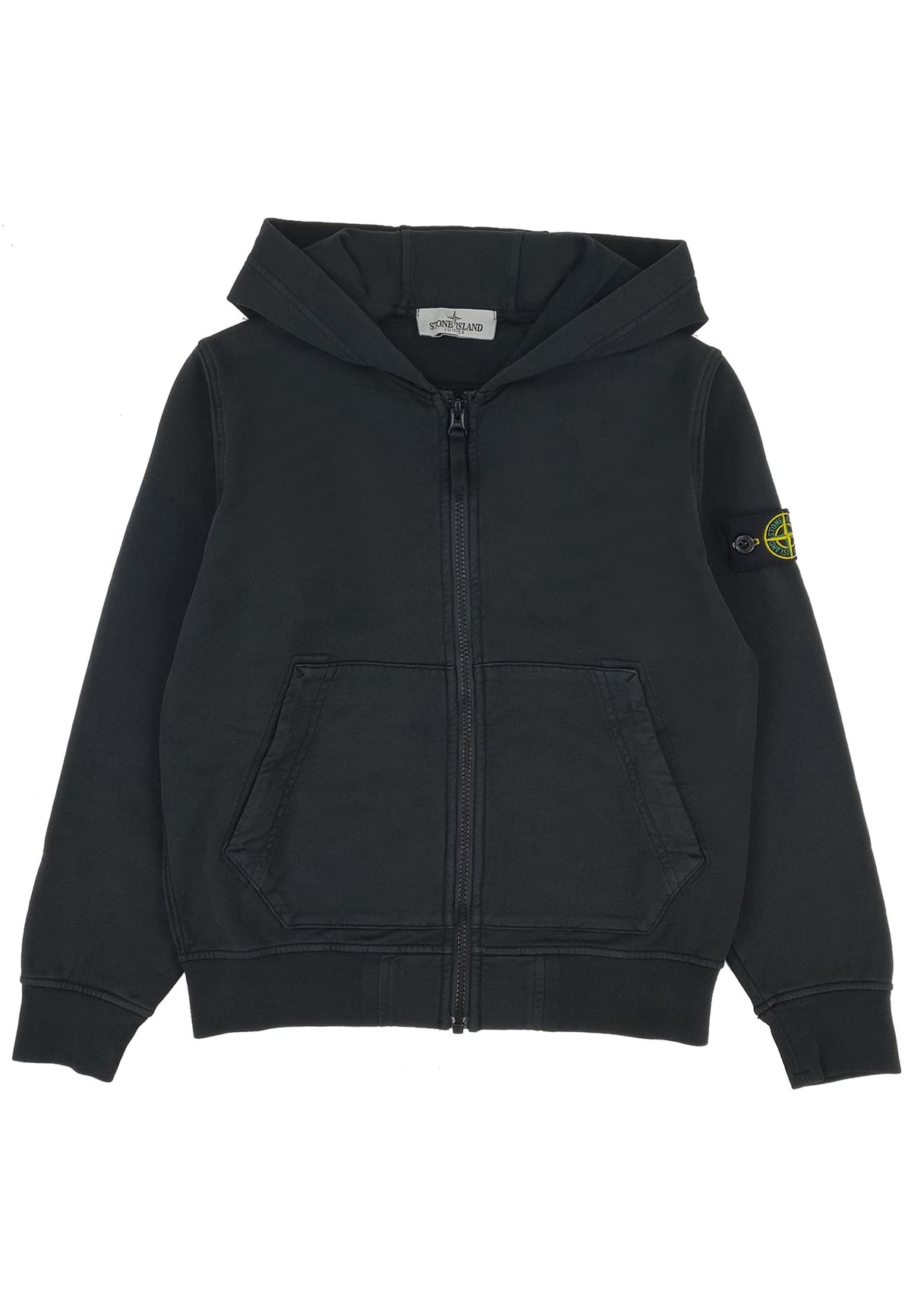 Felpa bambino Stone Island nera in cotone | ViaMonte Shop