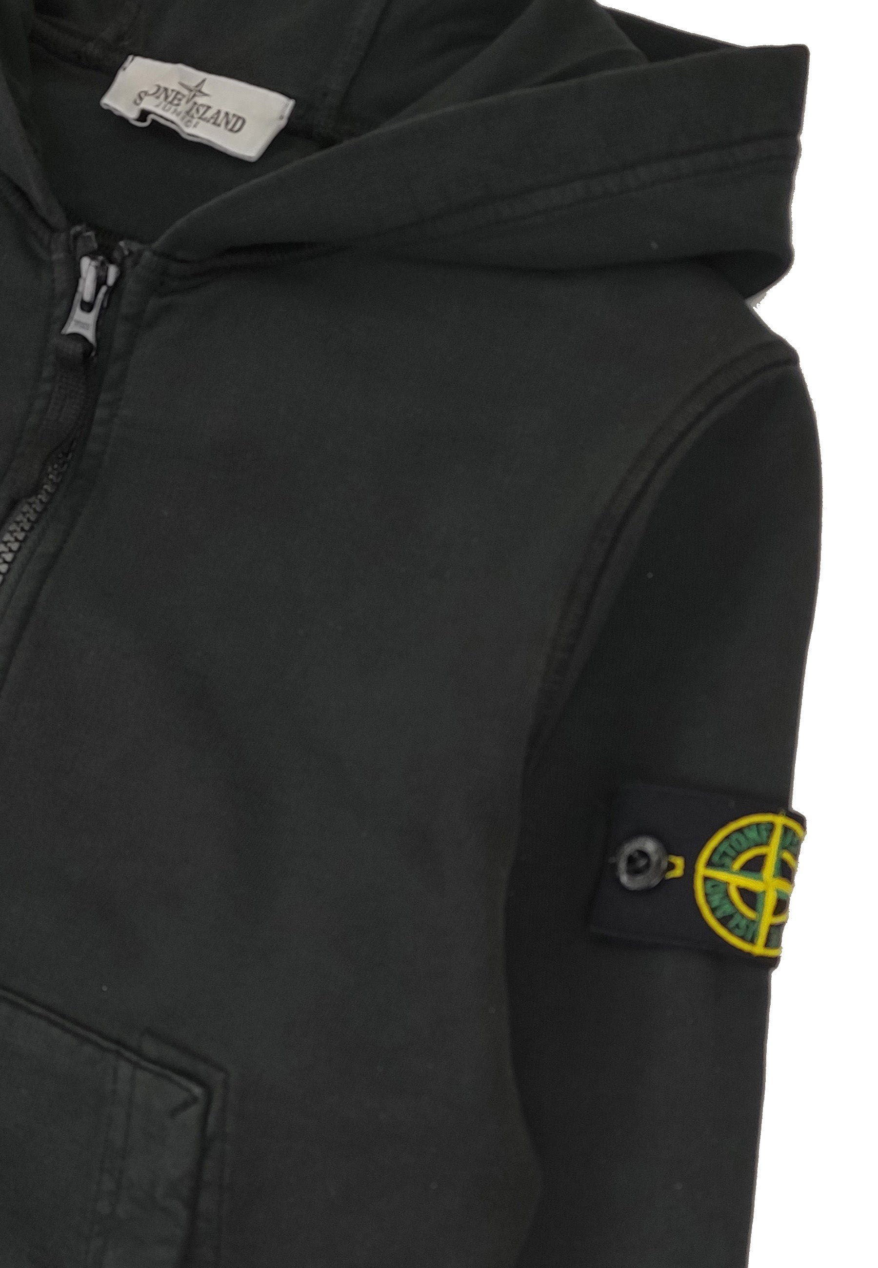 Felpa bambino Stone Island nera in cotone | ViaMonte Shop