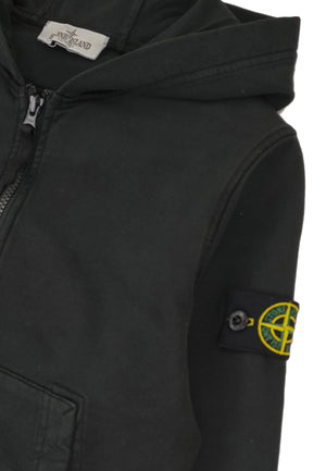 Felpa bambino Stone Island nera in cotone | ViaMonte Shop