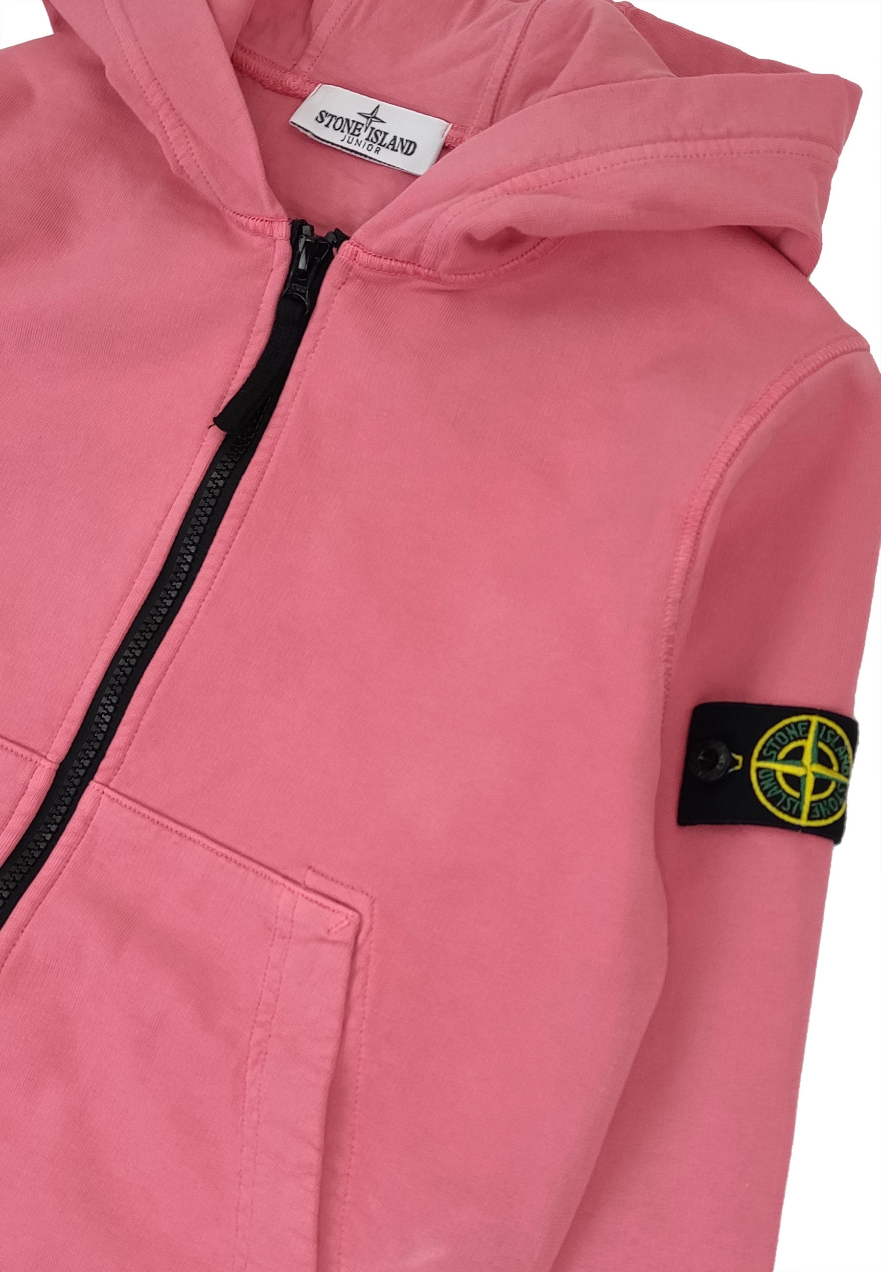 Felpa bambino Stone Island rosa in cotone | ViaMonte Shop