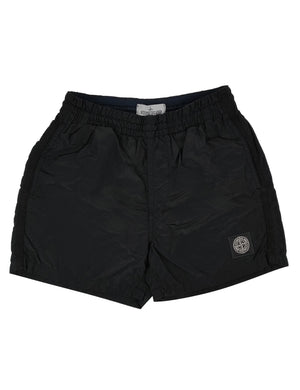 Costume bambino Stone Island nero in nylon | ViaMonte Shop