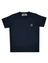 T-shirt bambino Stone Island blu in cotone | ViaMonte Shop