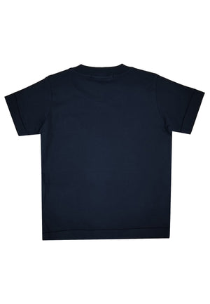 T-shirt bambino Stone Island blu in cotone | ViaMonte Shop