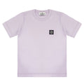 T-shirt bambino Stone Island lilla in cotone | ViaMonte Shop
