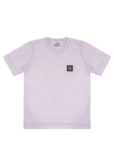 T-shirt bambino Stone Island lilla in cotone | ViaMonte Shop