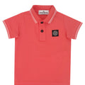 Polo bambino Stone Island arancione in piquet di cotone | ViaMonte Shop