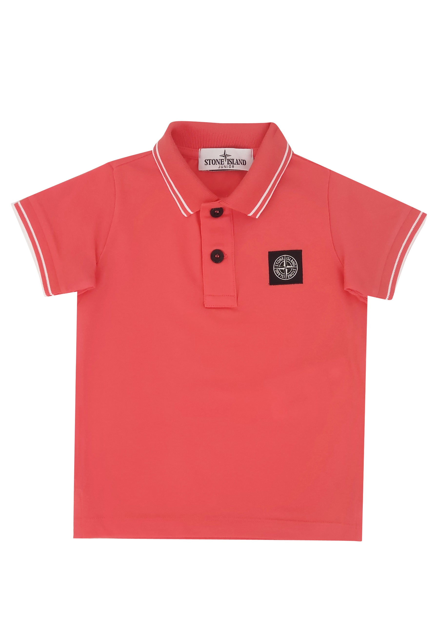 Polo bambino Stone Island arancione in piquet di cotone | ViaMonte Shop