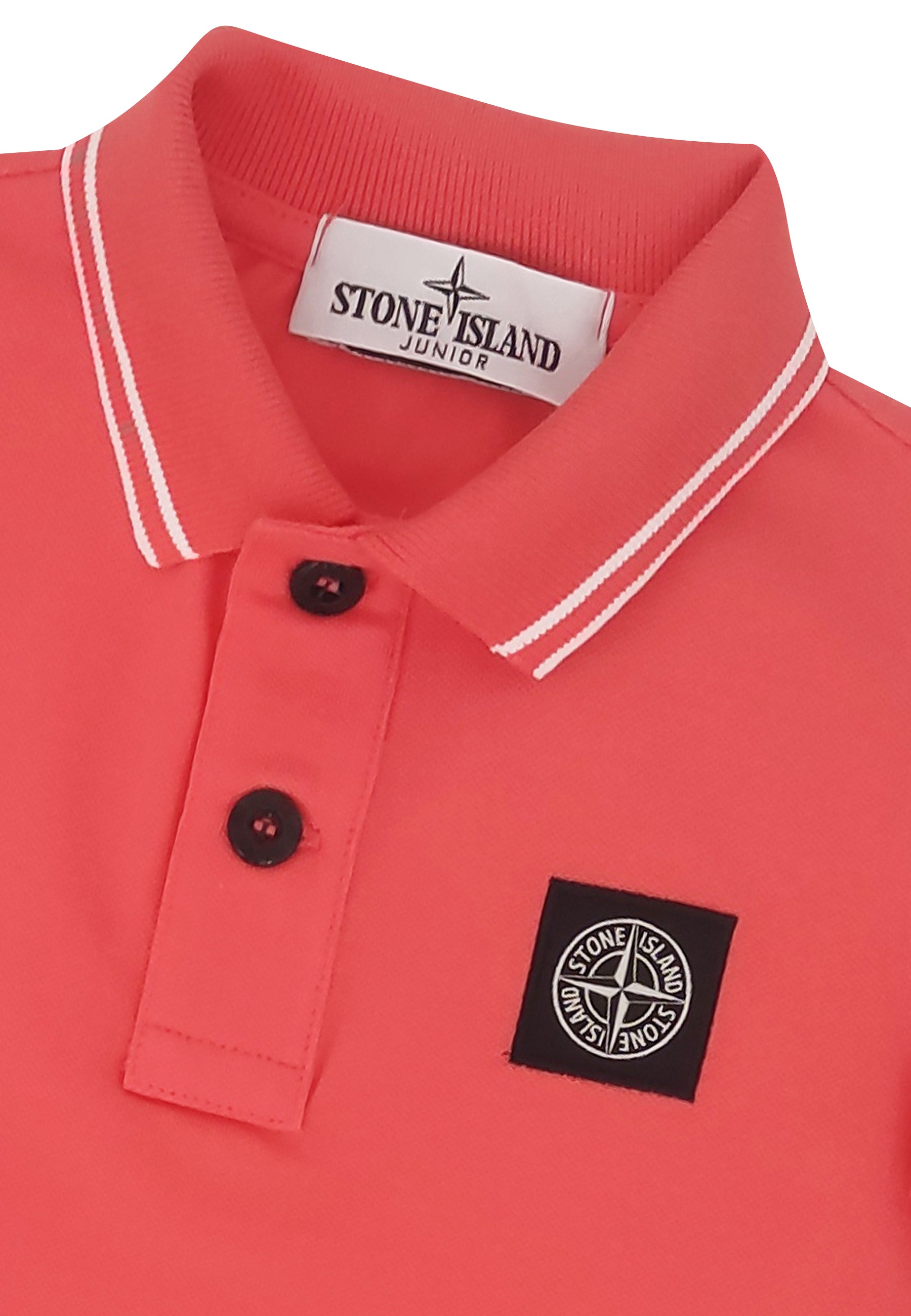 Polo bambino Stone Island arancione in piquet di cotone | ViaMonte Shop