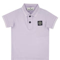 Polo bambino Stone Island lilla in piquet di cotone | ViaMonte Shop