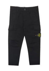 Pantalone bambino Stone Island nero in cotone | ViaMonte Shop