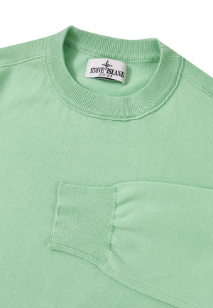Maglia bambino Stone Island verde chiaro in cotone | ViaMonte Shop