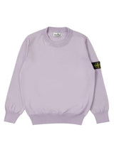 Maglia bambino Stone Island lilla in cotone | ViaMonte Shop