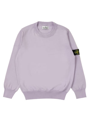 Maglia bambino Stone Island lilla in cotone | ViaMonte Shop