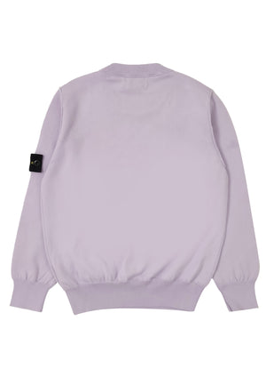 Maglia bambino Stone Island lilla in cotone | ViaMonte Shop