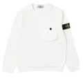 Felpa bambino Stone Island bianca in cotone | ViaMonte Shop