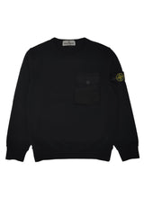 Felpa bambino Stone Island nera in cotone | ViaMonte Shop