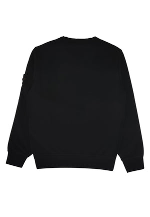 Felpa bambino Stone Island nera in cotone | ViaMonte Shop