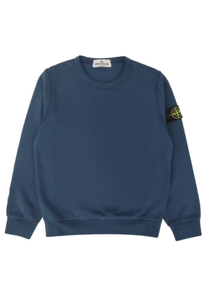Felpa bambino Stone Island blu in cotone | ViaMonte Shop
