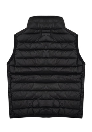Piumino smanicato bambino Stone Island nero in nylon | ViaMonte Shop
