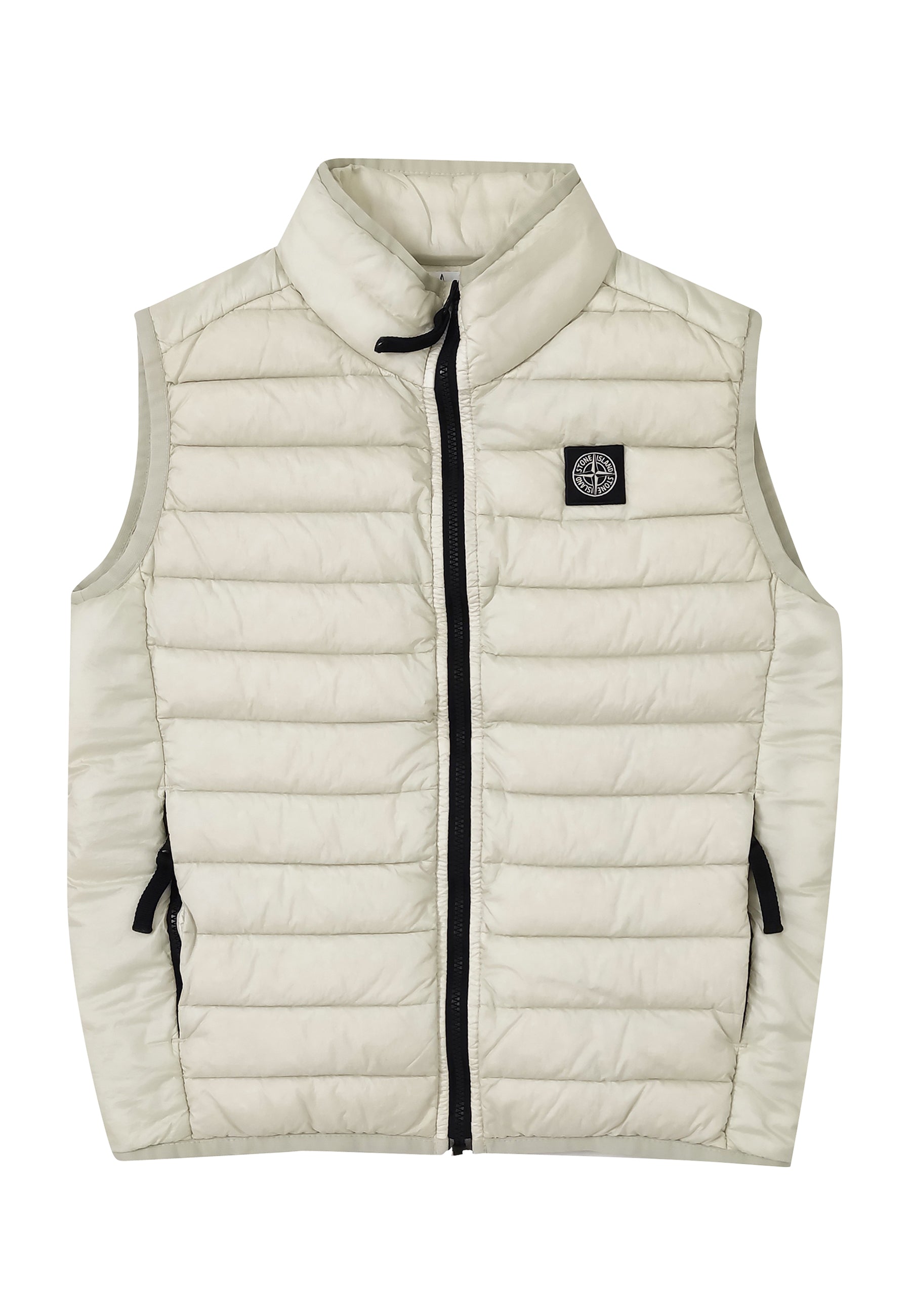 Piumino smanicato bambino Stone Island beige chiaro in nylon | ViaMonte Shop