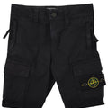Bermuda bambino Stone Island nero in cotone | ViaMonte Shop