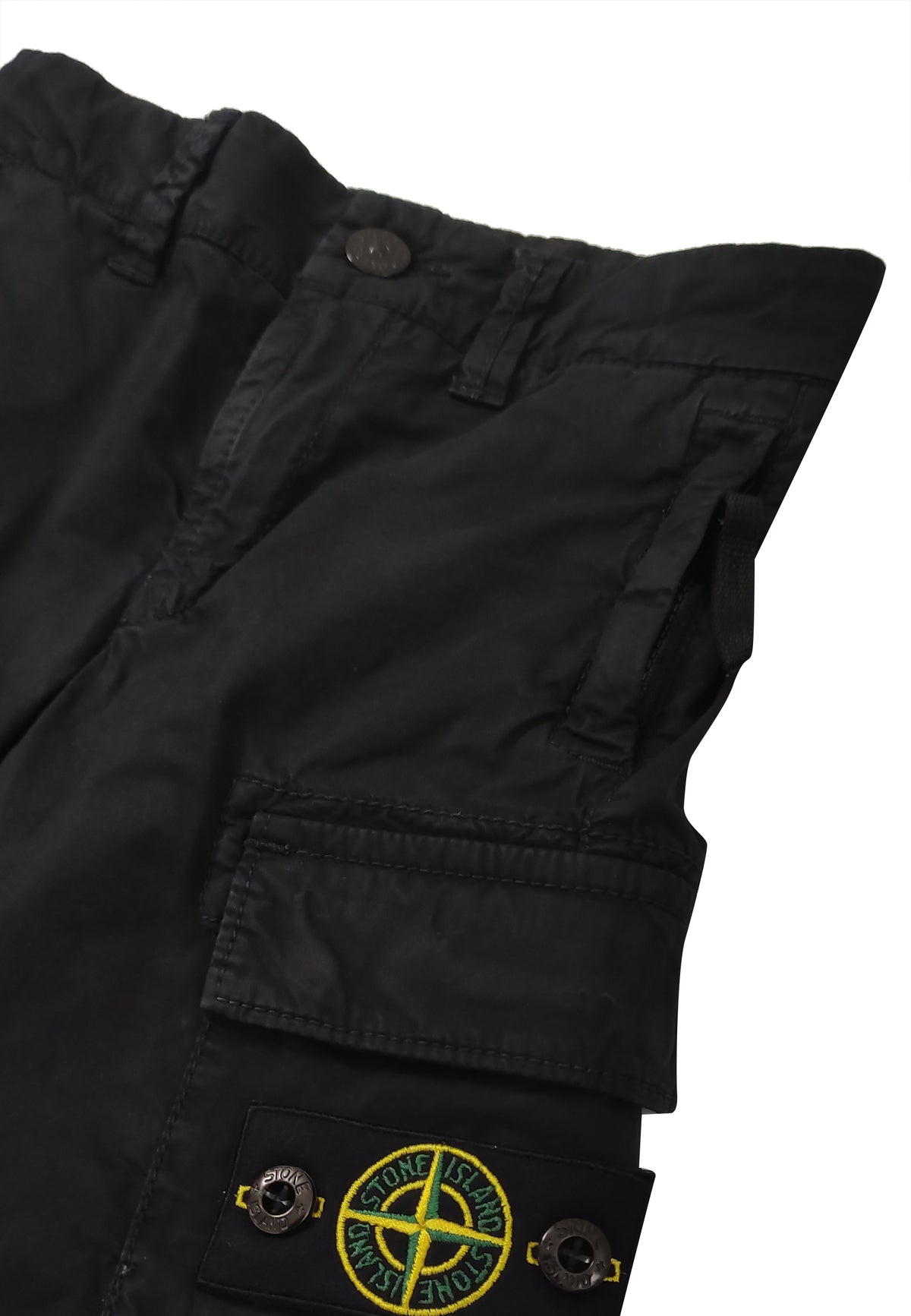 Bermuda bambino Stone Island nero in cotone | ViaMonte Shop