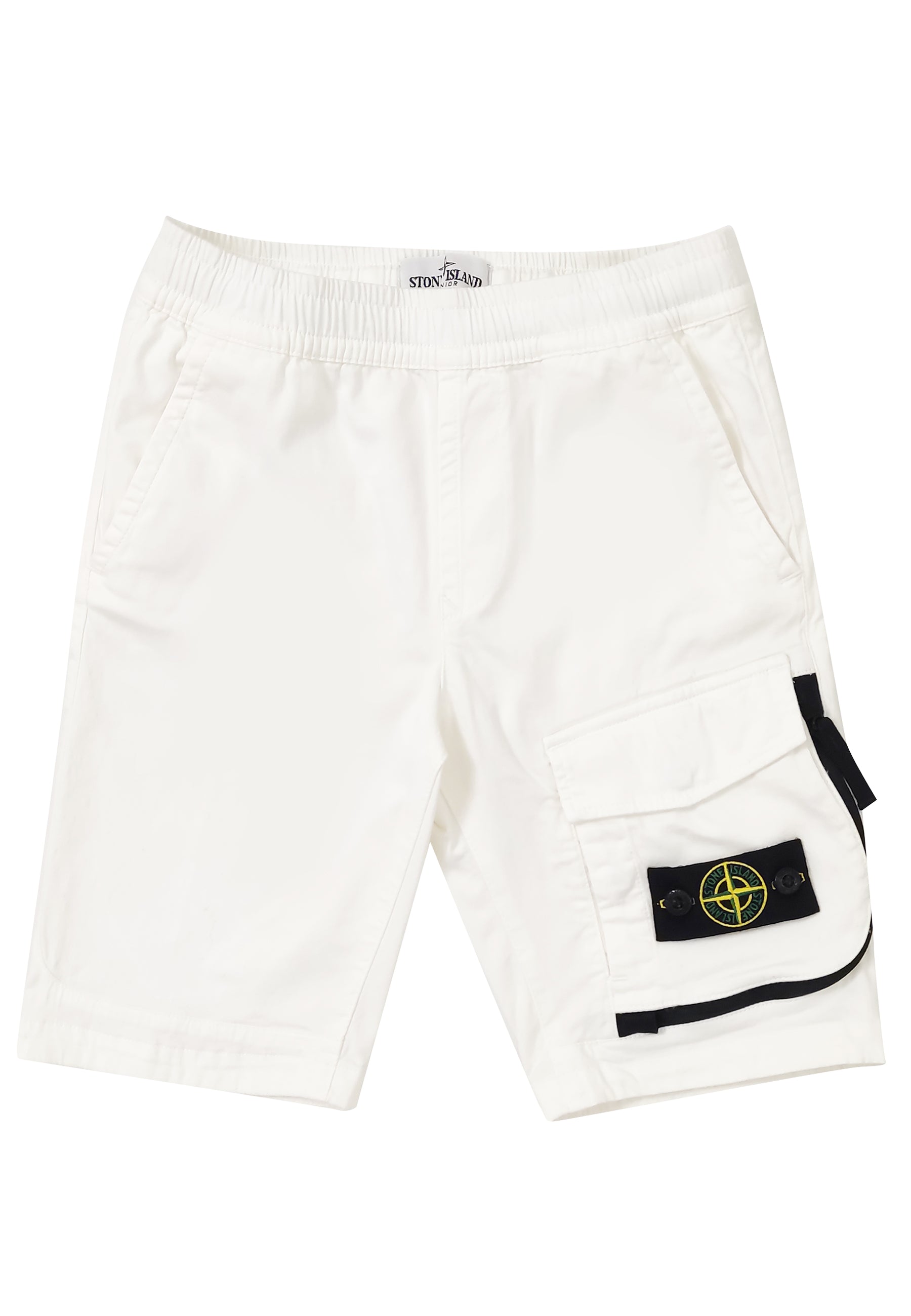Bermuda bambino Stone Island bianco in cotone | ViaMonte Shop