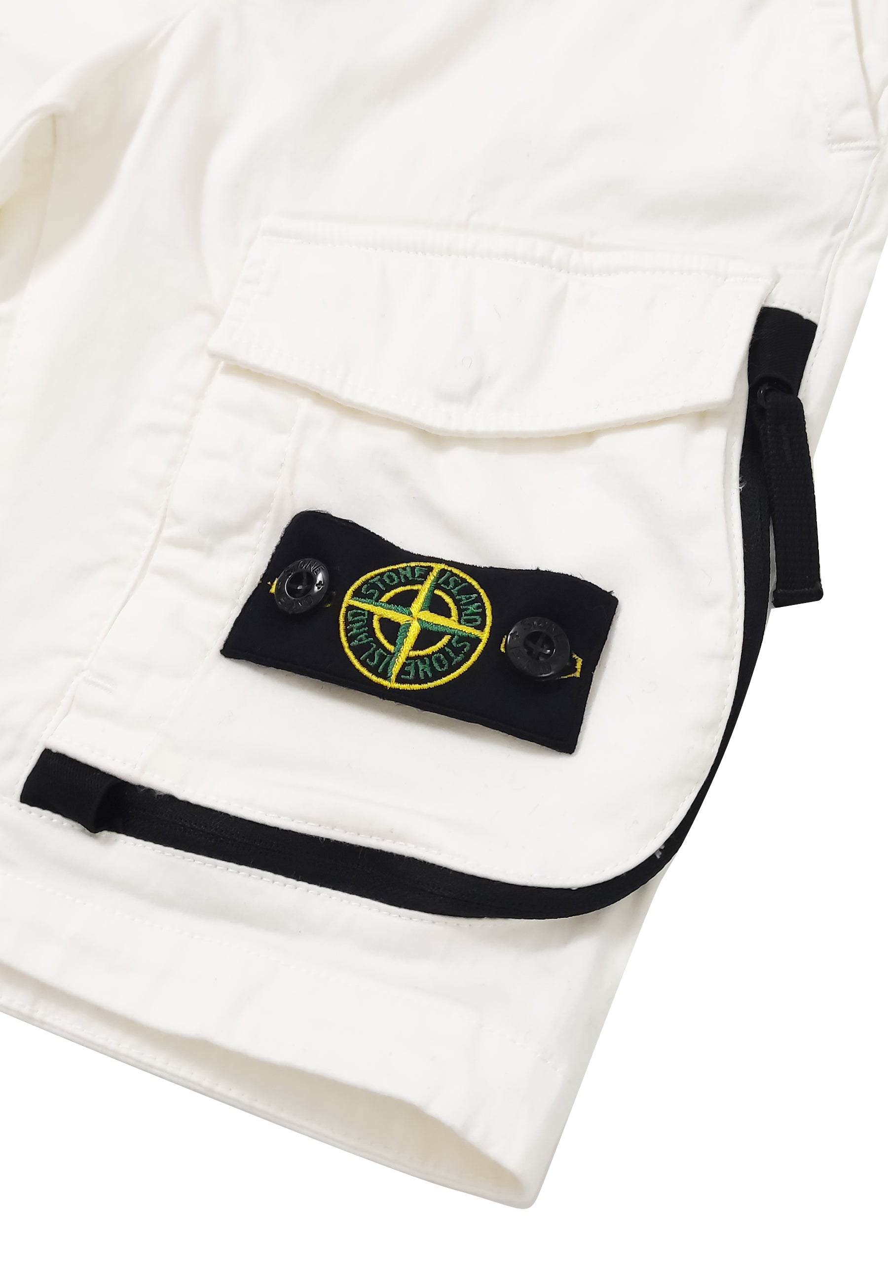 Bermuda bambino Stone Island bianco in cotone | ViaMonte Shop